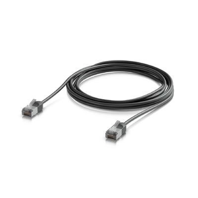 Ubiquiti UniFi Premium Patch Cable Outdoor, 3M,Black,Ultra-Thin, Rugged, Shielded Patch, Optimize, Perform Harshest Environments ,10 GbE networking.