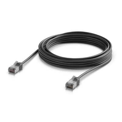Ubiquiti UniFi Premium Patch Cable Outdoor, 5M,Black,Ultra-Thin, Rugged, Shielded Patch, Optimized, Perform Harshest Environments ,10 GbE networking.