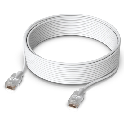 Ubiquiti UniFi Etherlighting Patch Cable, Length 12m, White, Nano-Thin Patch Cable With 10 GbE Support, Designed To Showcase EtherlightingEffects. 