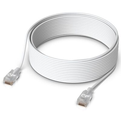Ubiquiti UniFi Etherlighting Patch Cable, Length 15m, White, Nano-Thin Patch Cable With 10 GbE Support, Designed To Showcase Etherlighting Effects. 