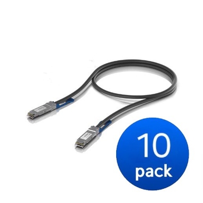 Ubiquiti 100G Direct Attach Cable, Cable length 0.5m, 10-Pack QSFP28 Direct Attach Cable With A 100 Gbps Max Data Rate 