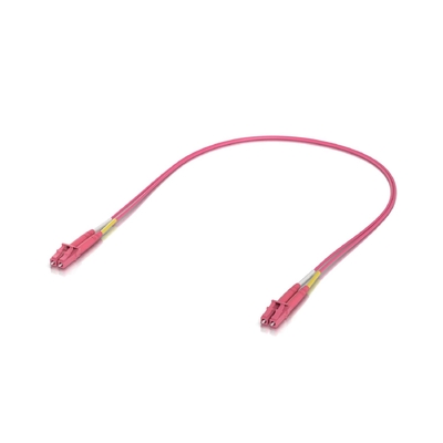 Ubiquiti UACC-OFC-M2-LULU-1M-50 OM4 Duplex LC UPC Fiber Patch Cable, Indoor OM4 multi-mode fiber patch cable with duplex LC UPC connectors.