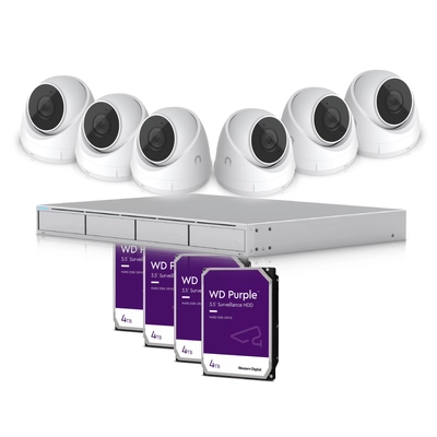 Ubiquiti Surveillance Starter Kit - Pack of 6x 4MP Turret Camera