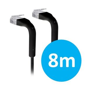 Ubiquiti Patch Cable with both end bendable RJ45 8m - Black | DeviceDeal