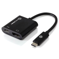 Alogic 15cm USBC to HDMI (4K2K Support) Adapter with USBC Charging Black