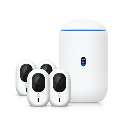 Ubiquiti Advanced Home Surveillance Bundle (4 Instant Cameras Pack), Includes 1× UDR7, 4× UVC-G6-INS-W