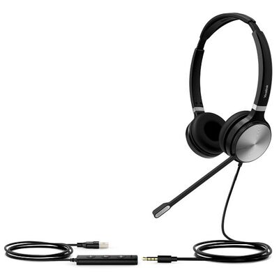 YEALINK UH34 WIDEBAND NOISE CANCELLING USB AND 3.5MM STEREO HEADSET WITH YHC20 CONTROLLER UH34SE-D-UC