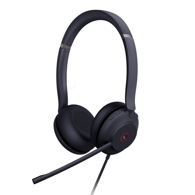 Yealink (UH37 Dual UC USB-C/A) Unified Communications USB Wired Headset, Dual, USB-C to USB-A Adapter, Dual Noise-Cancelling Mic, 35mm Speaker, Busyli