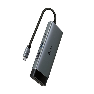 TP-Link UH7021C USB Type-C 7-in-1 Hub Powerful 100W Fast Charging, 5 Gbps SuperSpeed Data Transfer, Easy to Use with Plug & Play