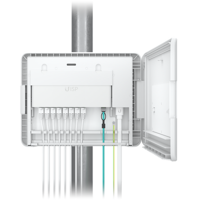 Ubiquiti UISP Box, Outdoor Box for UISP-R & UISP-S, Pole /Wall-Mountablke, IPX6-Rated Water Resistance, Power TransPort Cable Required