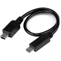 StarTech USB OTG Cable, Micro USB to Mini USB, M/M, 8in - UMUSBOTG8IN