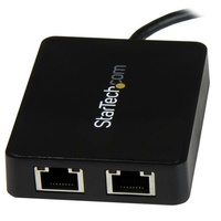 StarTech Dual USB Type-C to GbE Adapter with USB port - US1GC301AU2R