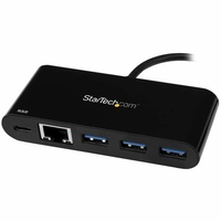 StarTech USB-C to GbE Adapter w/ 3-Port USB 3.0 Hub, Power Delivery - US1GC303APD