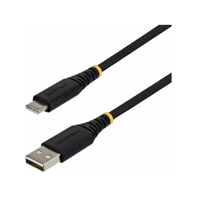 StarTech USB2AC15CMBR 15 cm USB-A to USB-C 15W Braided Charging Cable - Black