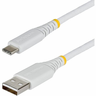 StarTech USB2AC30CMBRWH 30 cm USB-A to USB-C 15W Braided Charging Cable - White