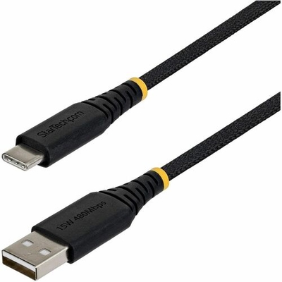 StarTech USB2AC3MBR 3 m USB-A to USB-C 15W Braided Charging Cable - Black