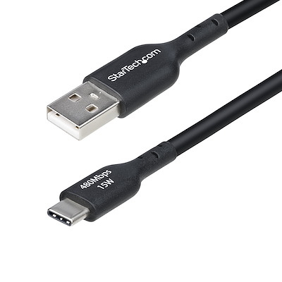STARTECH USB2AC4MBKE 4m USB-A to USB-C Charging Cable Black