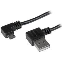 StarTech Micro-USB Cable with Right-Angled Connectors, M/M, 1m 3ft - USB2AUB2RA1M