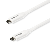 StarTech 2m USB C to USB C Cable w/ 5A PD, USB 2.0 USB-IF Certified - USB2C5C2MW