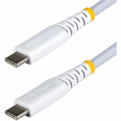 StarTech USB2CC15CMNCBRWH 15 cm USB-C 60W Braided Charging Cable - White