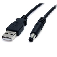 StarTech USB to 5v DC Cable, USB A to Type M Barrel 5.5mm 5V DC Plug - USB2TYPEM2M