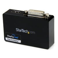 StarTech Connect an HDMI¨ and DVI-I-equipped display through a USB 3.0 port, for a 1080p HD external multi-monitor solution USB32HDDVII