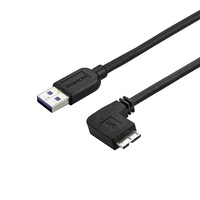 StarTech Slim Micro USB 3.0 Cable M/M, Right-Angle Micro-USB, 20in - USB3AU50CMRS