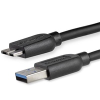 StarTech 6ft Slim USB 3.0 Micro B Cable, A to Micro B Thin - USB3AUB2MS