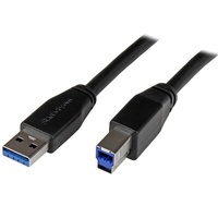 StarTech Active USB 3.0 USB-A to USB-B Cable, M/M, 5m (15ft) - USB3SAB5M