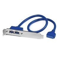 StarTech 2 Port USB 3.0 A Female Slot Plate Adapter - USB3SPLATE