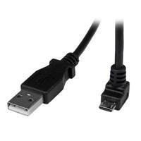 StarTech 2m Angled Micro USB Cable, Down Angle Micro USB - USBAUB2MD
