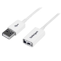 StarTech 3m USB Male to Female Cable, White USB Extension - USBEXTPAA3MW
