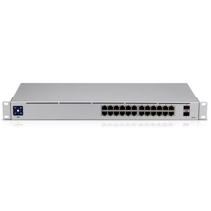 Ubiquiti UniFi 24 port Managed Gigabit Switch - 24x Gigabit Ethernet Ports, with 2xSFP - Touch Display - Fanless - GEN2