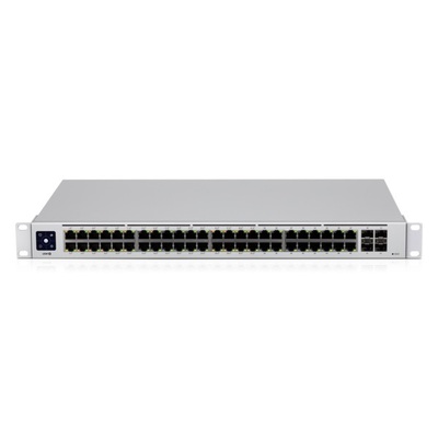 Ubiquiti USW-48-POE UniFi 48 port Managed Gigabit Layer2 & Layer3 switch - POE+, 4x SFP Port Touch Display 210W