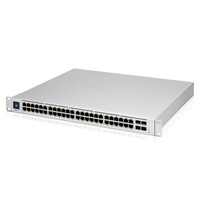 Ubiquiti UniFi 48 port Managed Gigabit Layer2 and Layer3 switch with auto-sensing 802.3at PoE+ and 802.3bt PoE - Touch Display