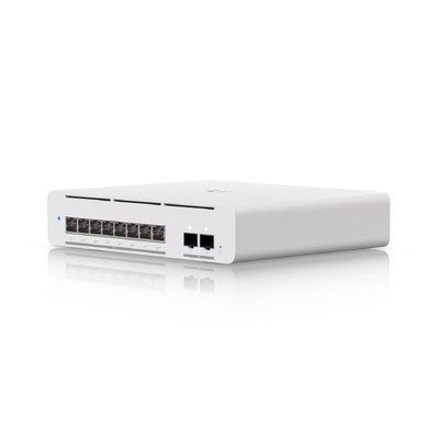 Ubiquiti Pro XG 8 PoE, Compact Desktop/Wall-mountable, Professional-grade 8-port, Layer 3 Etherlighting  PoE++ Switch With (8) 10 GbE, (2) 10G SFP+ 
