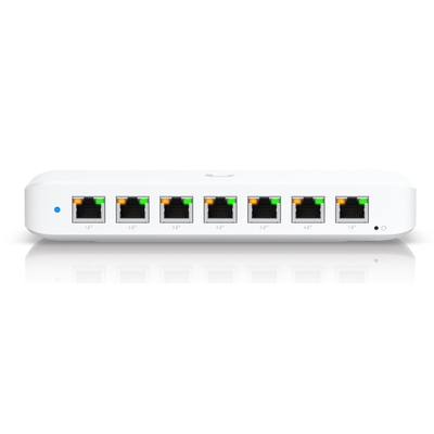 Ubiquiti Ultra 210W, Compact 8-port Layer 2 GbE PoE Switch Versatile Mounting Option,7 GbE PoE+ Output& 1 GbE port, Includes PSU