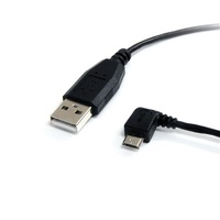 StarTech 1 ft Micro USB Cable, A to Left Angle Micro B - UUSBHAUB1LA