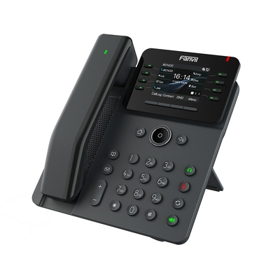 Fanvil V62 PRO Essential Business Phone, 2.8-inch, Color Screen, 12 SIP Lines, 6-Way Audio, HD Audio, Dual Gigabit Ports, Integrated PoE