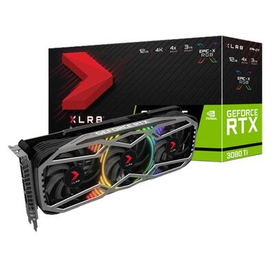 PNY nVidia GeForce RTX 3080 Ti RGB 12GB XLR8 Gaming REVEL EPIC-X Triple Fan 10240 Cuda 19Gbps 1365/1665 MHz 8K@60Hz 3xDP 1xHDMI 4xDisplays Video Card