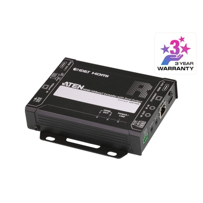 Aten HDMI HDBaseT Receiver with Dual 4K Output, one local HDMI output, supports up to 4K@70m (Cat 5e/6) and 100m (Cat 6A), extends RS232 and IR