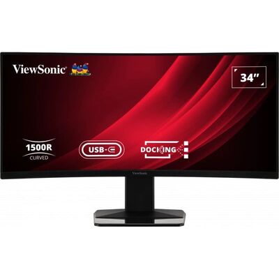 ViewSonic VG3419C 34  UWQHD Curved Docking Monitor with KVM Switch