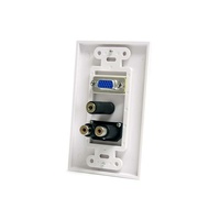 StarTech VGA Wall Plate with 3.5mm & RCA, White - VGAPLATERCA