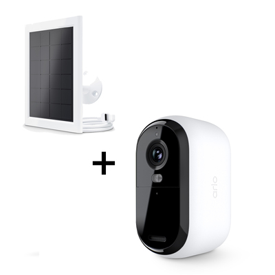 Arlo Essential 2K Outdoor Security Camera With Arlo Solar Panel