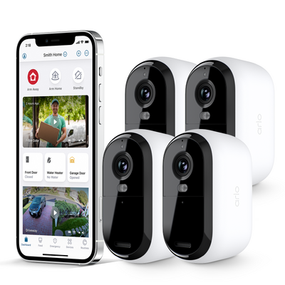 Arlo Essential 2K Outdoor Security Camera – (4 Pack) - VMC3450-100AUS