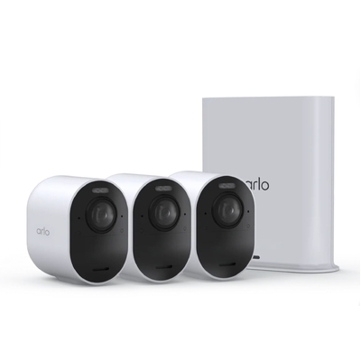Arlo Ultra 3 4K UHD Wire-Free Security Camera System – 3 Camera Pack