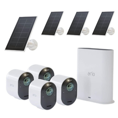 Arlo Mid-to-Large Home Bundle - Arlo Ultra 2 4k + Solar Panel (4 Pack)