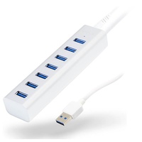 Alogic VROVA Plus 7 Port USB Hub with Power Adapter - Aluminium