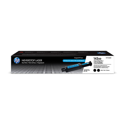 HP W1143AD, 143AD Black Toner - Dual Pack