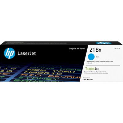 HP W2181X 218X CYAN LASERJET TONER CARTRIDGE 2.5K YIELD FOR 3301SDW / 3301FDW